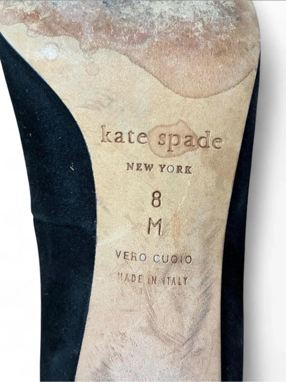 Kate Spade Suede Side 8 sparkle Block heel